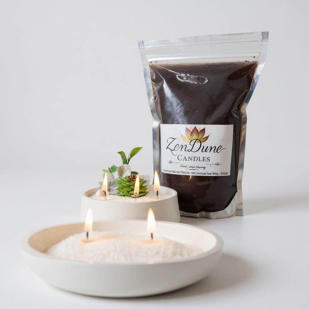 Zen Dune (Sand Candle) Premium Plant Based Unscented Wax image 1