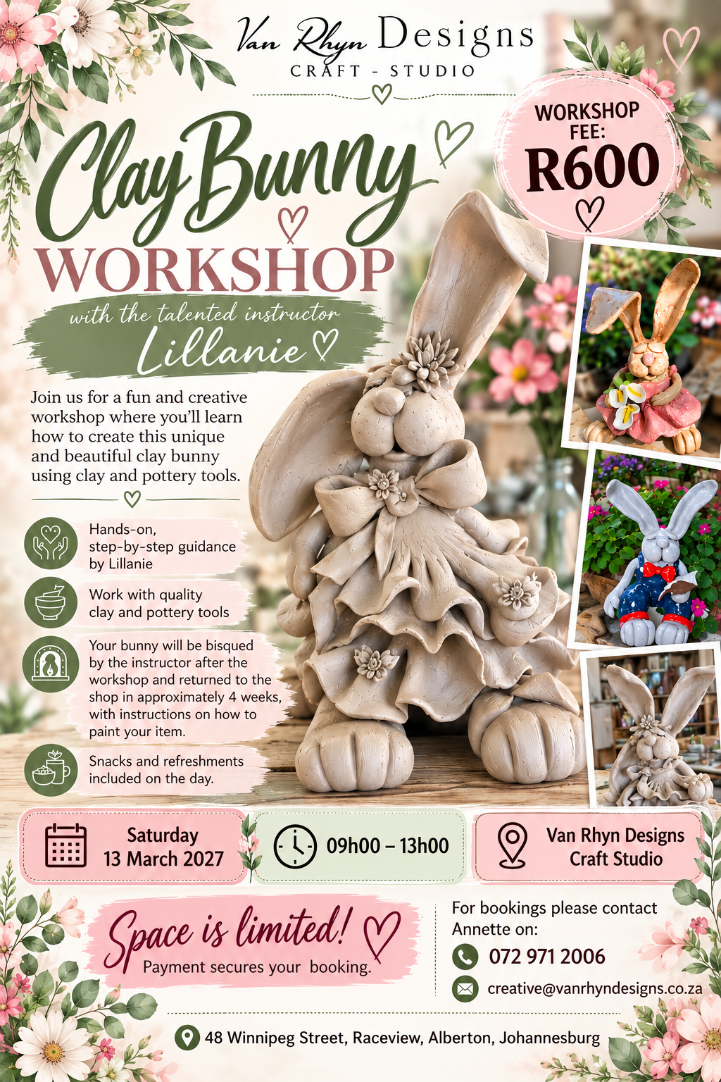 Clay Bunny Workshop with Lillanie - 13 March 2027