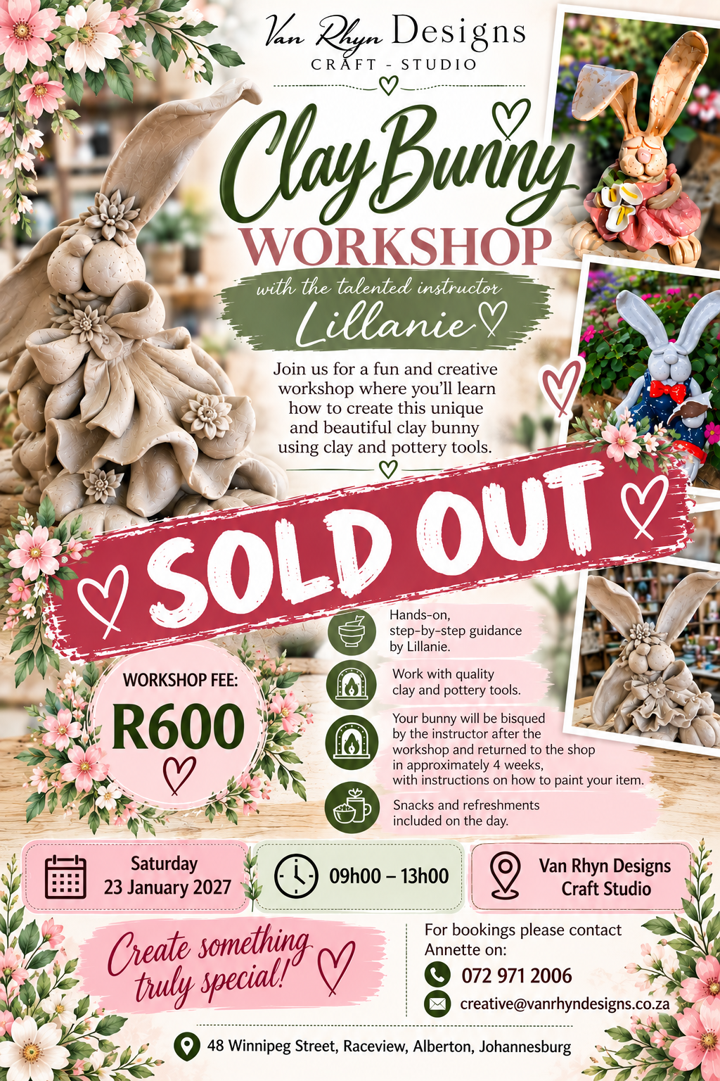 Clay Bunny Workshop with Lillanie - 23 January 2027