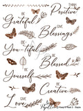 Papillon Rub-on Image Transfers