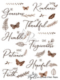 Papillon Rub-on Image Transfers