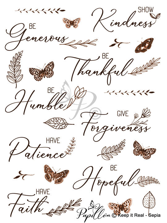 Papillon Rub-on Image Transfers