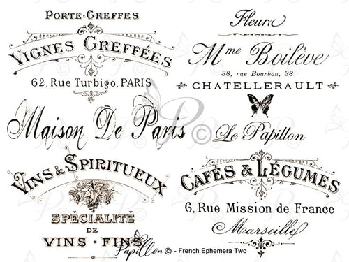 Papillon Rub-on Image Transfers