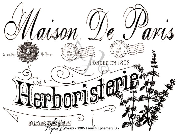 Papillon Rub-on Image Transfers