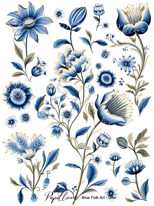 Papillon Rub-on Image Transfers