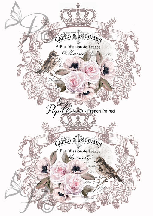 Papillon Rub-on Image Transfers