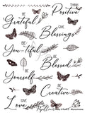 Papillon Rub-on Image Transfers