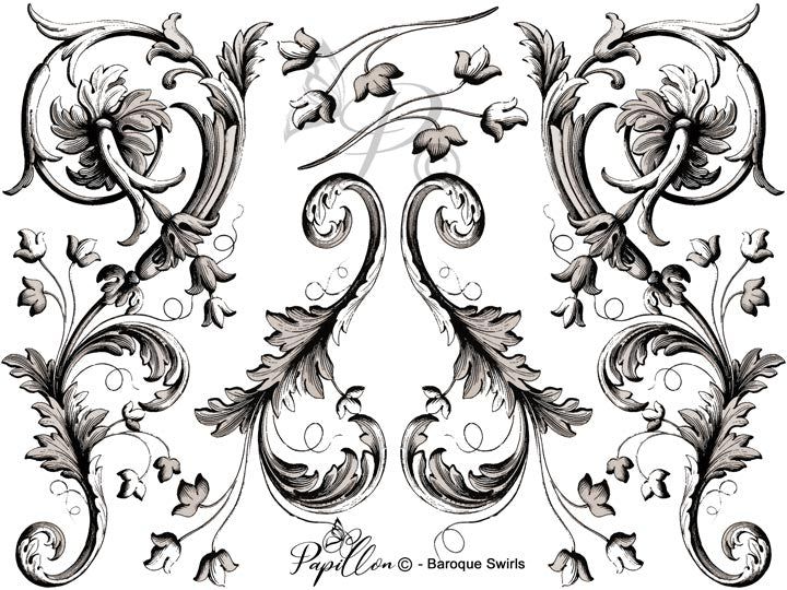 Papillon Rub-on Image Transfers