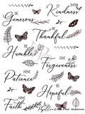 Papillon Rub-on Image Transfers