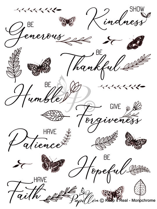 Papillon Rub-on Image Transfers