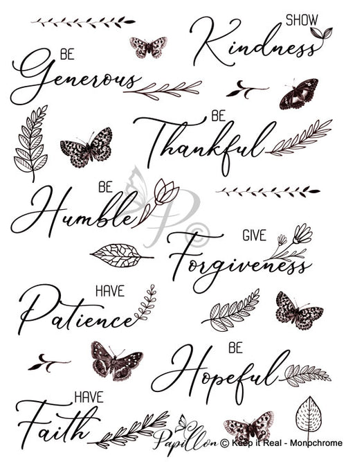 Papillon Rub-on Image Transfers