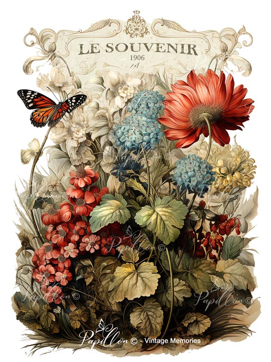 Papillon Rub-on Image Transfers