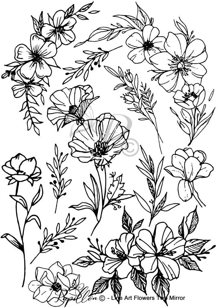 Papillon Rub-on Image Transfers