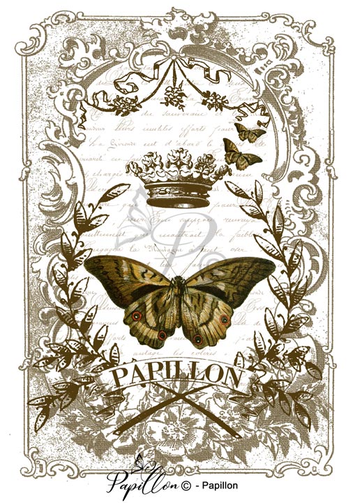 Papillon Rub-on Image Transfers