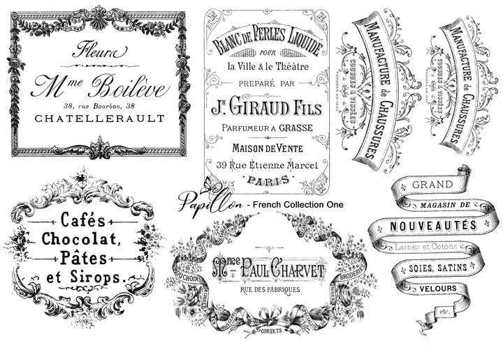 Papillon Rub-on Image Transfers