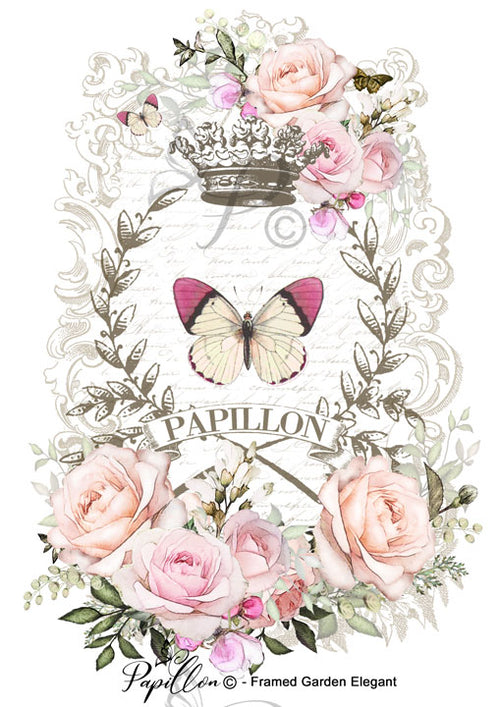 Papillon Rub-on Image Transfers