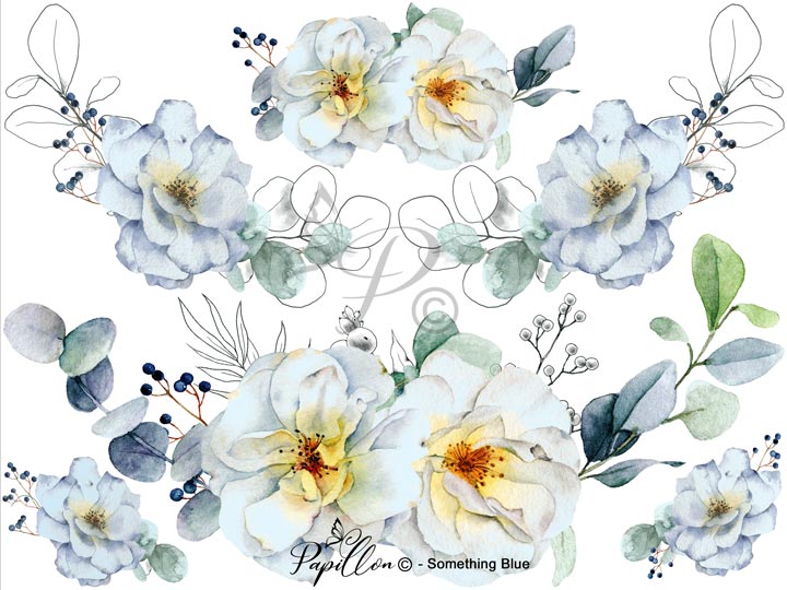 Papillon Rub-on Image Transfers