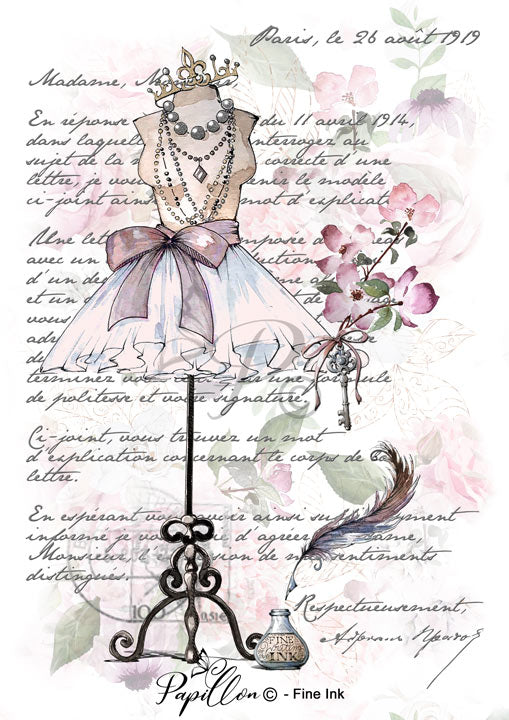 Papillon Rub-on Image Transfers