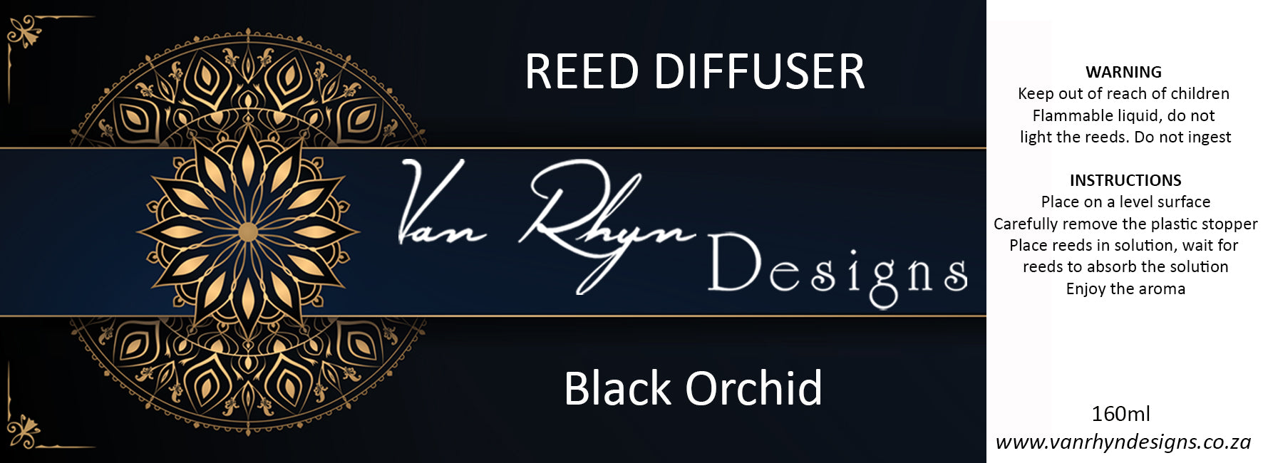RD001 - Reed Diffuser - Black Orchid image 2